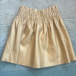 ever after girls gold pleather paper bag skirt